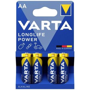 Varta | Alcaline |  Pack 4X Piles 1.5V | LR6 (AA) | Longlife Power