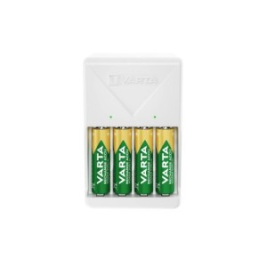 Varta | Chargeur Compact 2600 mAH AA/AAA | 4 Piles AA 2100 mAH incluses