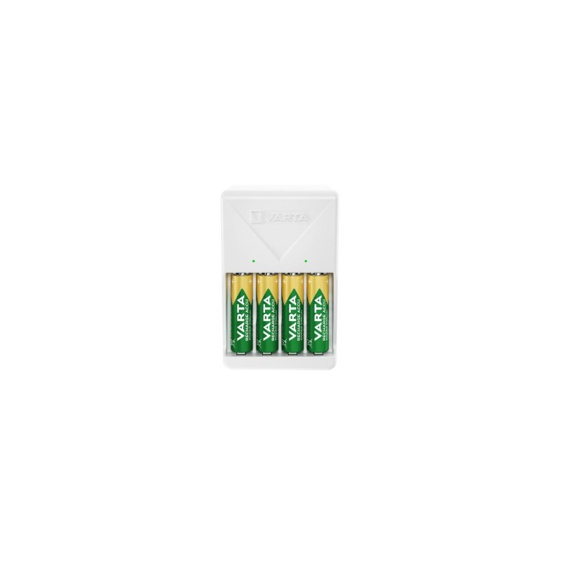 Varta | Chargeur Compact 2600 mAH AA/AAA | 4 Piles AA 2100 mAH incluses