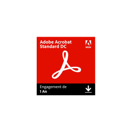 Adobe Acrobat Standard DC | 1 Utilisateur | 1 an | PC/MAC | Téléchargement