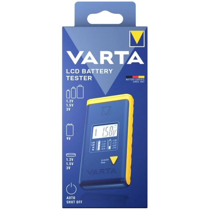 Varta Testeur Piles LCD | 1.2V / 1.5V / 3V / 9V