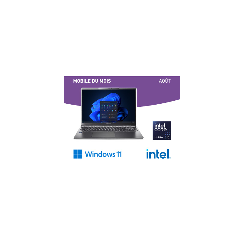 Terra Mobile 1671| 16" | Ultra 5 (Intel AI Boost) | 16 Go | SSD 500 Go | Win11 Pro | FR Terra Mobile 1671| 16" | Ultra 5 (Intel AI Boost) | 16 Go | SSD 500 Go | Win11 Pro | FR