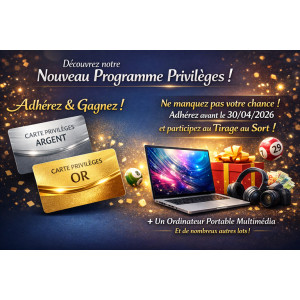 Adhésion Carte Privilèges | 12 Mois