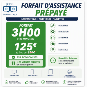 Offre Chargement Forfait 3h00 Prépayés