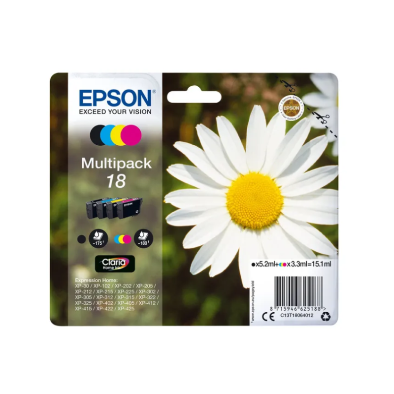 Epson 18 Multipack T1806 Original | Cartouches Epson Pâquerette