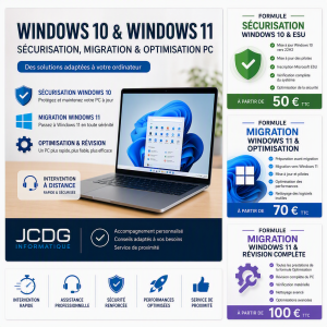 Windows 10 & Windows 11 : Sécurisation, Migration et Optimisation PC
