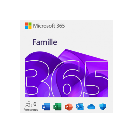 Microsoft 365 Famille 2025 (Copilot) | 1 an | Appareils illimités (PC / Mac / iOS / Android)