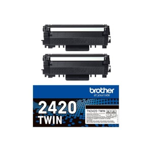 Brother TN-2420 TWIN-Pack | Toner Noir | Haut rendement | 2x3000 Pages